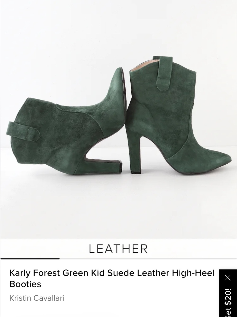 Chinese Laundry Karly Suede Ankle Boots in Forest Green